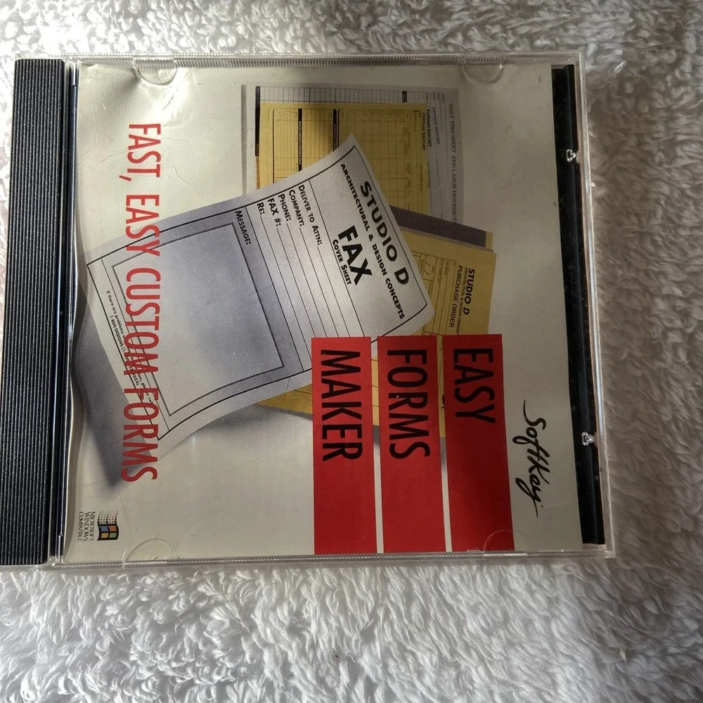 Easy Forms Maker PC CD Rom 1995 Extension Vtg Softkey‎